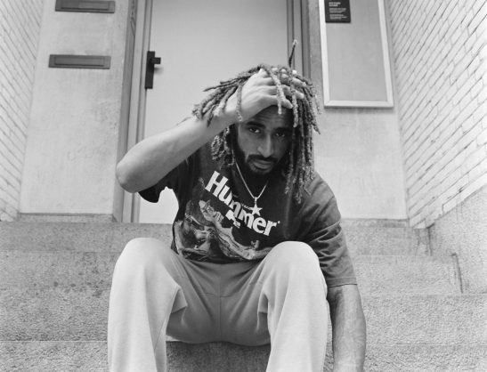 Portrait of model: @iamricardopereiraa23 in black and white medium format film without use of flash.