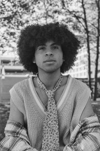 Street portret man wearing tie in rotterdam.