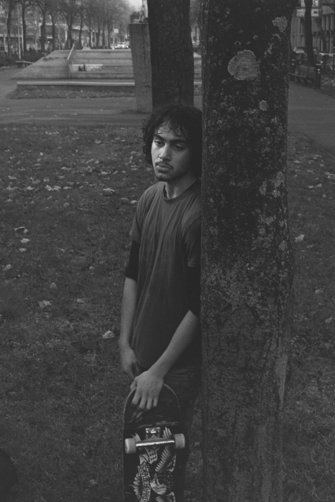 Portrait of a skater taken in Rotterdam with the Voigtlander Bessa R3a and off camera flash.