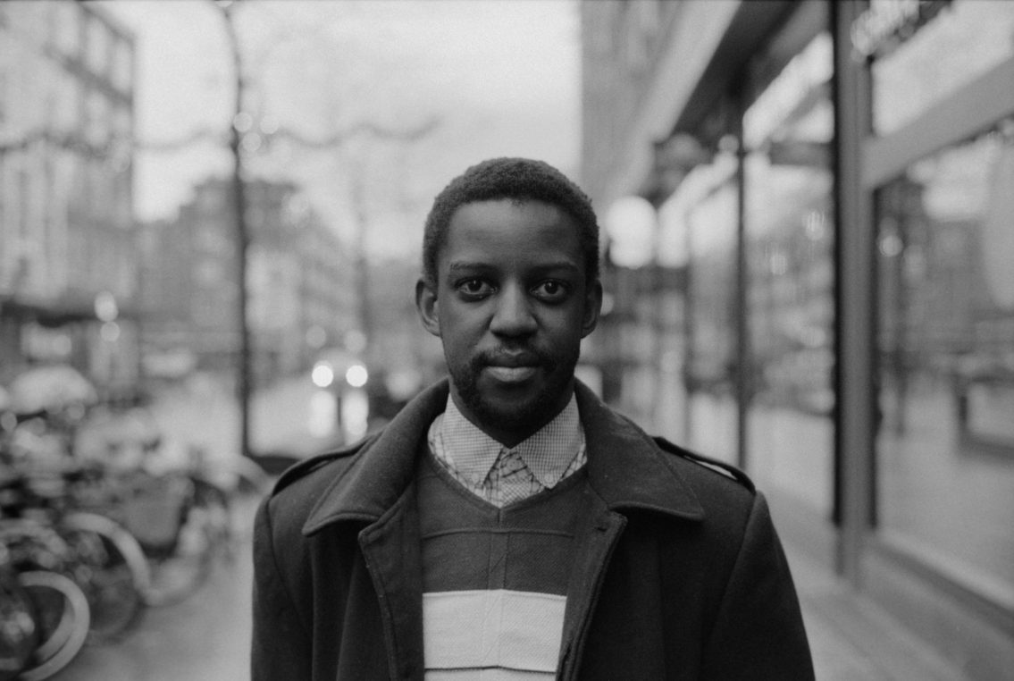 B&W portrait kentmere 400@800 Close up of a man in rotterdam
