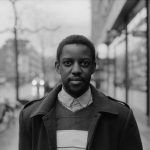 B&W portrait kentmere 400@800 Close up of a man in rotterdam